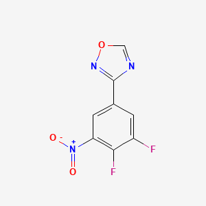 molecular formula C8H3F2N3O3 B12457366 3-(3,4-Difluoro-5-nitrophenyl)-1,2,4-oxadiazole 