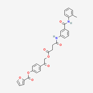 4-({[4-({3-[(2-Methylphenyl)carbamoyl]phenyl}amino)-4-oxobutanoyl]oxy}acetyl)phenyl furan-2-carboxylate