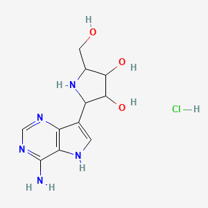 2-{4-Amino-5H-pyrrolo[3,2-D]pyrimidin-7-YL}-5-(hydroxymethyl)pyrrolidine-3,4-diol hydrochloride