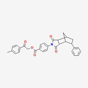 2-(4-methylphenyl)-2-oxoethyl 4-(1,3-dioxo-5-phenyloctahydro-2H-4,7-methanoisoindol-2-yl)benzoate