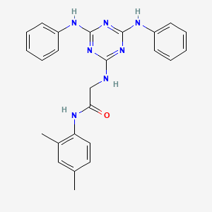 N~2~-[4,6-bis(phenylamino)-1,3,5-triazin-2-yl]-N-(2,4-dimethylphenyl)glycinamide