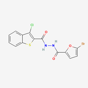 5-bromo-N'-[(3-chloro-1-benzothiophen-2-yl)carbonyl]furan-2-carbohydrazide