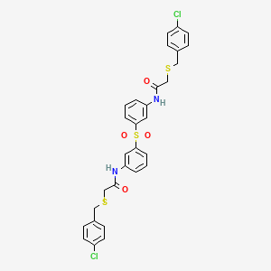 N,N'-(sulfonyldibenzene-3,1-diyl)bis{2-[(4-chlorobenzyl)sulfanyl]acetamide}