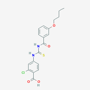 4-({[(3-Butoxyphenyl)carbonyl]carbamothioyl}amino)-2-chlorobenzoic acid