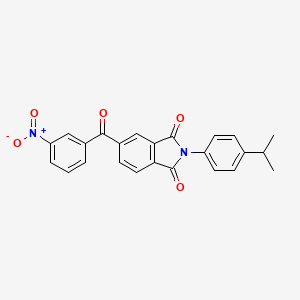 molecular formula C24H18N2O5 B12457469 5-[(3-nitrophenyl)carbonyl]-2-[4-(propan-2-yl)phenyl]-1H-isoindole-1,3(2H)-dione 