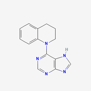 molecular formula C14H13N5 B12457471 1-(9H-purin-6-yl)-1,2,3,4-tetrahydroquinoline 