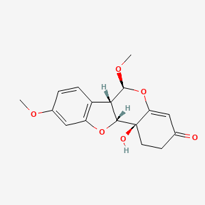 molecular formula C17H18O6 B1245750 Kushecarpin A 