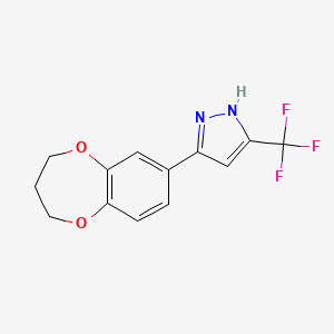 3-(3,4-Dihydro-2H-benzo[b][1,4]dioxepin-7-yl)-5-trifluoromethyl-1H-pyrazole