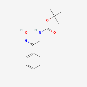 molecular formula C14H20N2O3 B12457518 tert-butyl N-[2-hydroxyimino-2-(4-methylphenyl)ethyl]carbamate 