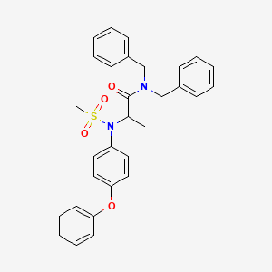 N,N-dibenzyl-N~2~-(methylsulfonyl)-N~2~-(4-phenoxyphenyl)alaninamide