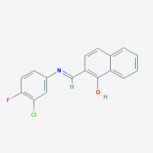 2-{(E)-[(3-chloro-4-fluorophenyl)imino]methyl}naphthalen-1-ol