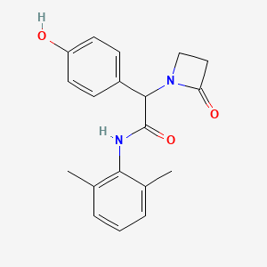 molecular formula C19H20N2O3 B12457566 N-(2,6-dimethylphenyl)-2-(4-hydroxyphenyl)-2-(2-oxoazetidin-1-yl)acetamide 