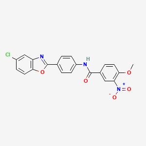 N-[4-(5-chloro-1,3-benzoxazol-2-yl)phenyl]-4-methoxy-3-nitrobenzamide