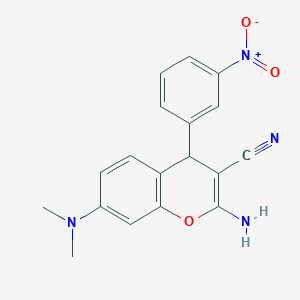 2-Amino-4-(3-nitrophenyl)-3-cyano-7-(dimethylamino)-4h-chromene