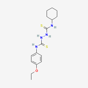 molecular formula C16H24N4OS2 B12457591 N-cyclohexyl-N'-(4-ethoxyphenyl)hydrazine-1,2-dicarbothioamide 