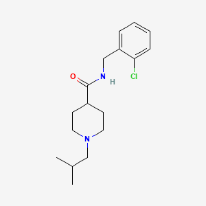 N-[(2-chlorophenyl)methyl]-1-(2-methylpropyl)piperidine-4-carboxamide