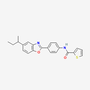 N-{4-[5-(butan-2-yl)-1,3-benzoxazol-2-yl]phenyl}thiophene-2-carboxamide