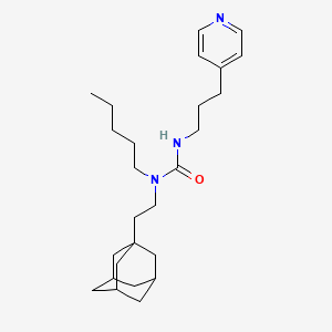 molecular formula C26H41N3O B1245767 1-(2-(1-Adamantyl)ethyl)-1-pentyl-3-(3-(4-pyridyl)propyl)urea CAS No. 379262-36-9