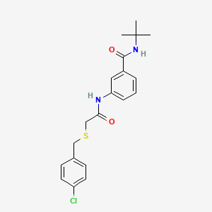 N-tert-butyl-3-({[(4-chlorobenzyl)sulfanyl]acetyl}amino)benzamide