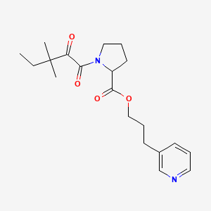 molecular formula C20H28N2O4 B12457743 3-(Pyridin-3-YL)propyl 1-(3,3-dimethyl-2-oxopentanoyl)pyrrolidine-2-carboxylate 