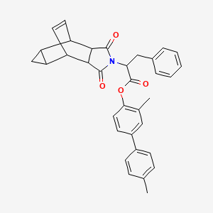 3,4'-dimethylbiphenyl-4-yl 2-(1,3-dioxooctahydro-4,6-ethenocyclopropa[f]isoindol-2(1H)-yl)-3-phenylpropanoate