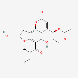 molecular formula C24H30O8 B1245778 Ochrocarpin F 