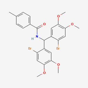 N-[bis(2-bromo-4,5-dimethoxyphenyl)methyl]-4-methylbenzamide