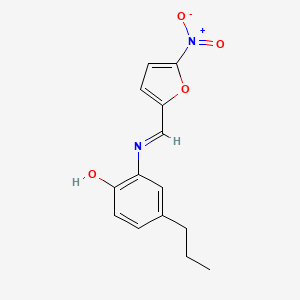 2-{[(E)-(5-nitrofuran-2-yl)methylidene]amino}-4-propylphenol