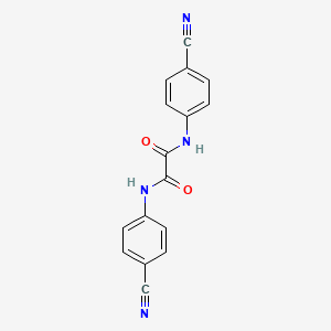 molecular formula C16H10N4O2 B12457838 N,N'-bis(4-cyanophenyl)ethanediamide 