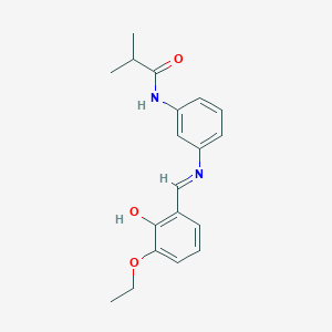 N-(3-{[(E)-(3-ethoxy-2-hydroxyphenyl)methylidene]amino}phenyl)-2-methylpropanamide