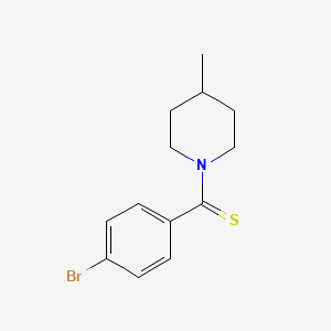 molecular formula C13H16BrNS B12457849 1-(4-Bromobenzenecarbothioyl)-4-methylpiperidine 