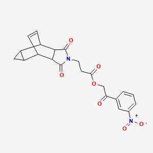 2-(3-nitrophenyl)-2-oxoethyl 3-(1,3-dioxooctahydro-4,6-ethenocyclopropa[f]isoindol-2(1H)-yl)propanoate