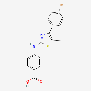 4-{[4-(4-Bromophenyl)-5-methyl-1,3-thiazol-2-yl]amino}benzoic acid