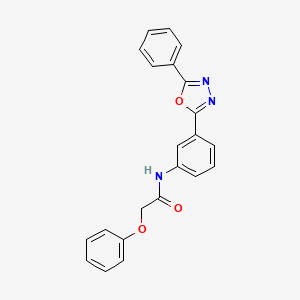 2-phenoxy-N-[3-(5-phenyl-1,3,4-oxadiazol-2-yl)phenyl]acetamide