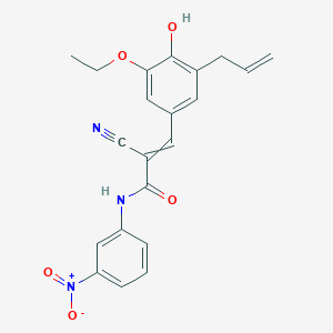 2-Cyano-3-[3-ethoxy-4-hydroxy-5-(2-propen-1-yl)phenyl]-N-(3-nitrophenyl)-2-propenamide