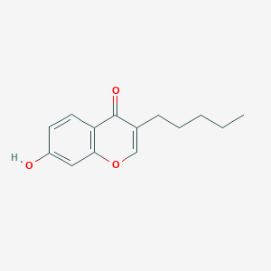 molecular formula C14H16O3 B12457960 7-Hydroxy-3-pentylchromen-4-one 