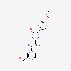 N-(3-acetylphenyl)-5-oxo-1-(4-propoxyphenyl)pyrrolidine-3-carboxamide