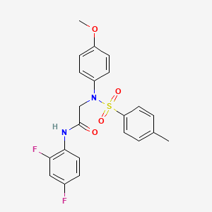 molecular formula C22H20F2N2O4S B12457969 N-(2,4-difluorophenyl)-N~2~-(4-methoxyphenyl)-N~2~-[(4-methylphenyl)sulfonyl]glycinamide 