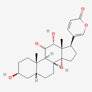 5-[(1R,3aR,3bR,5aR,7S,9aS,9bS,11R,11aS)-3a,7,11-trihydroxy-9a,11a-dimethyl-10-oxo-dodecahydro-1H-cyclopenta[a]phenanthren-1-yl]pyran-2-one