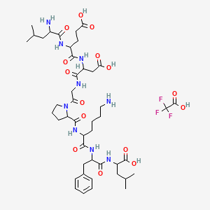 molecular formula C45H68F3N9O15 B12457979 eukaryotic translation elongation factor 1 alpha 1 (EEF1A1) (387-394) [Multiple species] trifluoroacetate 