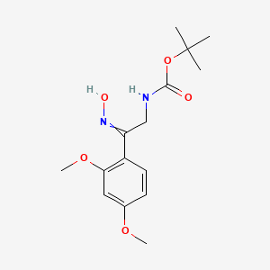 molecular formula C15H22N2O5 B12457983 tert-butyl N-[2-(2,4-dimethoxyphenyl)-2-hydroxyiminoethyl]carbamate 