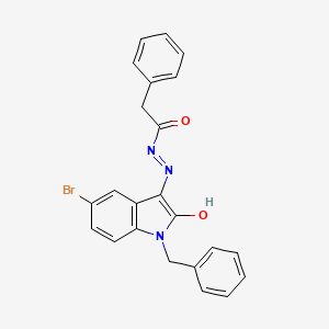 N'-[(3E)-1-benzyl-5-bromo-2-oxo-1,2-dihydro-3H-indol-3-ylidene]-2-phenylacetohydrazide