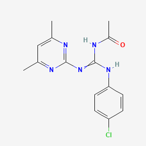 N-[N-(4-chlorophenyl)-N'-(4,6-dimethylpyrimidin-2-yl)carbamimidoyl]acetamide