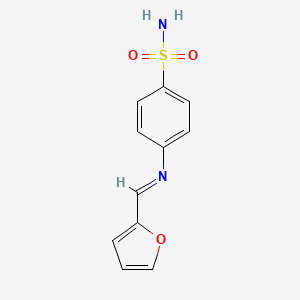 molecular formula C11H10N2O3S B12458048 Benzenesulfonamide, 4-(2-furanylmethyleneamino)- 