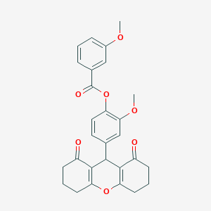 4-(1,8-dioxo-2,3,4,5,6,7,8,9-octahydro-1H-xanthen-9-yl)-2-methoxyphenyl 3-methoxybenzoate