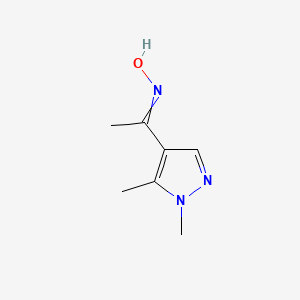 N-[1-(1,5-dimethylpyrazol-4-yl)ethylidene]hydroxylamine