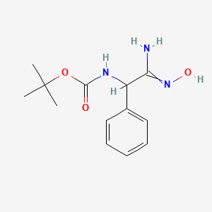 molecular formula C13H19N3O3 B12458072 [(N-Hydroxycarbamimidoyl)-phenyl-methyl]-carbamic acid tert-butyl ester 