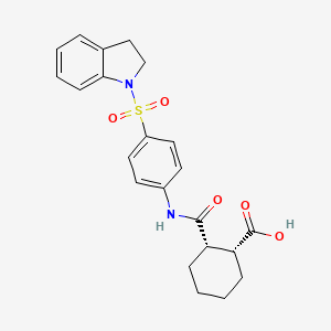 (1R,2S)-2-{[4-(2,3-dihydro-1H-indol-1-ylsulfonyl)phenyl]carbamoyl}cyclohexanecarboxylic acid