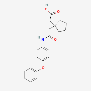 (1-{2-Oxo-2-[(4-phenoxyphenyl)amino]ethyl}cyclopentyl)acetic acid