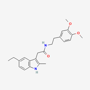 N-[2-(3,4-dimethoxyphenyl)ethyl]-2-(5-ethyl-2-methyl-1H-indol-3-yl)acetamide